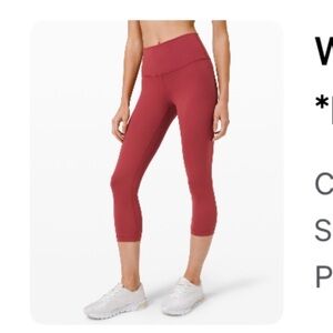 Lululemon Wunder Under High-Rise Crop 21” Full-On Luxtreme